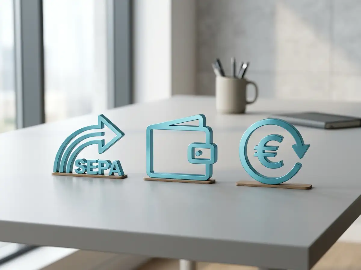 Symbolische Darstellung des Rückflusses von Casino-Gewinnen über SEPA, E-Wallet oder Karte — eps als Einbahnstraße