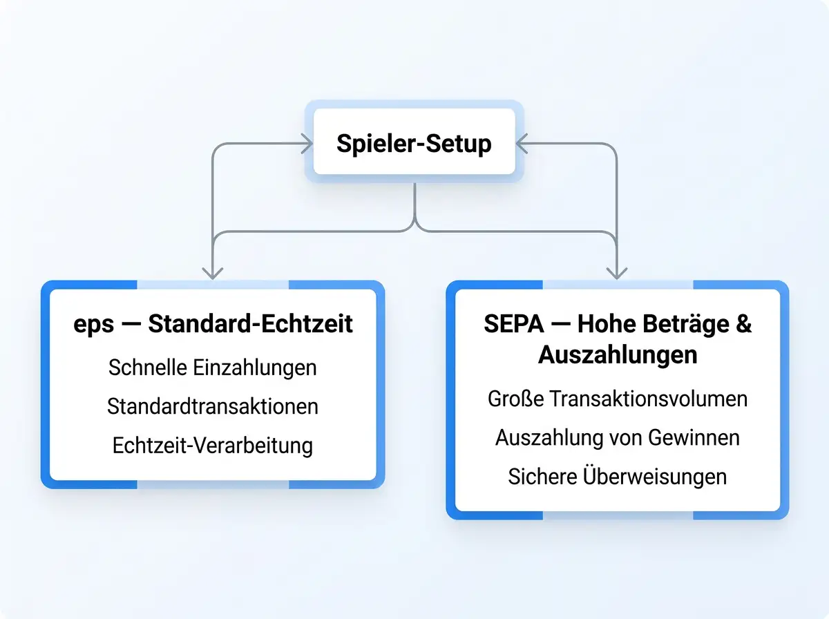 Übersicht der komplementären Rollen von eps und SEPA in einem strukturierten Spieler-Setup