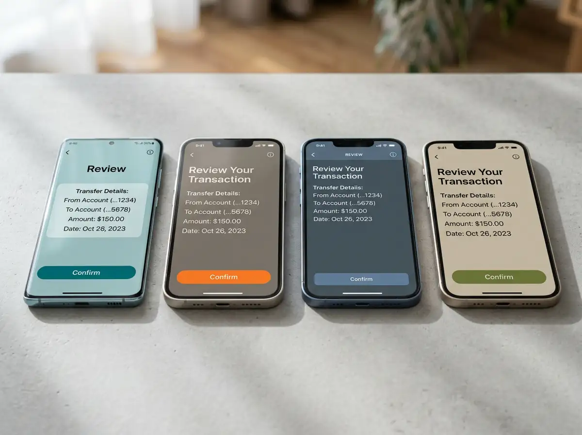 Vergleich der divergenten Frontend-Designs der Hypo-Online-Banking-Marken in mehreren Bundesländern