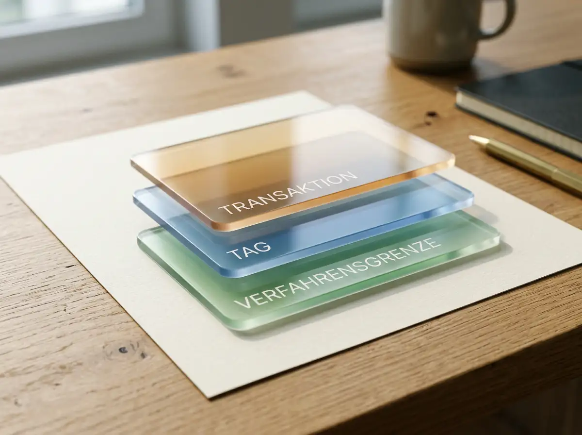 Schichten-Visualisierung des Volksbank-Tageslimits und der eps-Verfahrensgrenzen