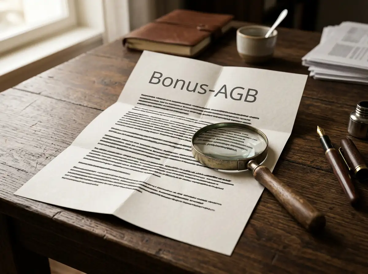 Dokument mit Welcome-Bonus-AGB und Mindesteinzahlungsbedingungen für eps-Casino-Spieler